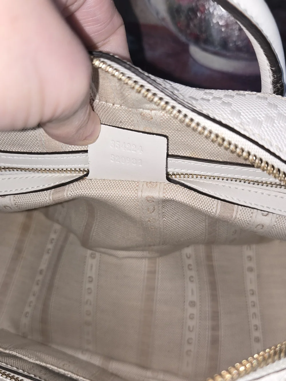 Gucci White Leather Dome Satchel Bag - Picture 7 of 7